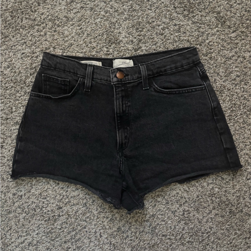 Women’s black jean shorts